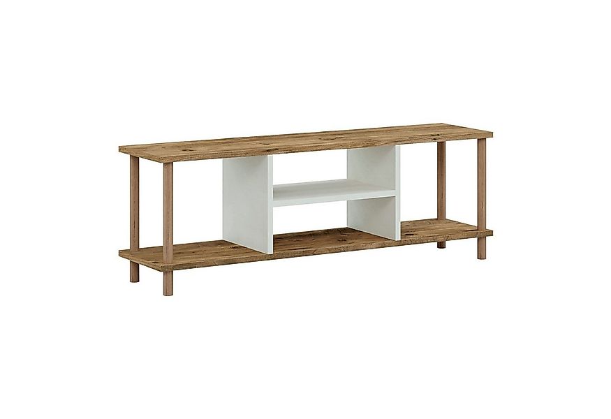 en.casa TV-Schrank Ærøskøbing TV Board 43x120x29cm Holzoptik / Weiß günstig online kaufen