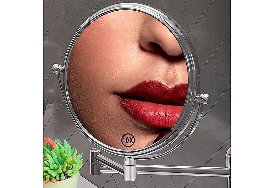 Melko Kosmetikspiegel Schminkspiegel Kosmetikspiegel Wandspiegel 10-fach (S günstig online kaufen