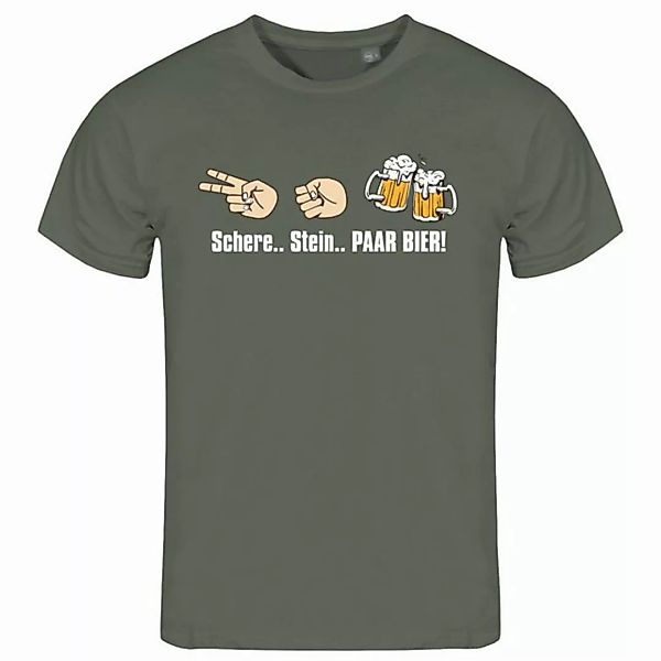 deinshirt Print-Shirt Herren T-Shirt Schere Stein paar Bier Funshirt mit Mo günstig online kaufen