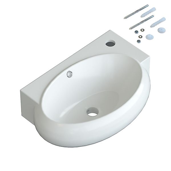 AQUABATOS Waschbecken Aufsatzwaschbecken mit/ohne Hahnloch rund günstig online kaufen