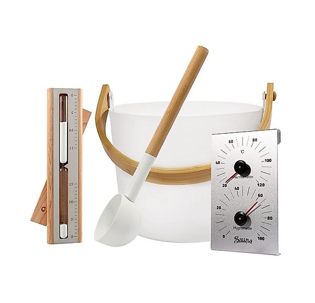 HOME DELUXE Sauna-Aufgussset Saunazubehör LUVIA (4-tlg) Aufgusskübel, Sauna günstig online kaufen