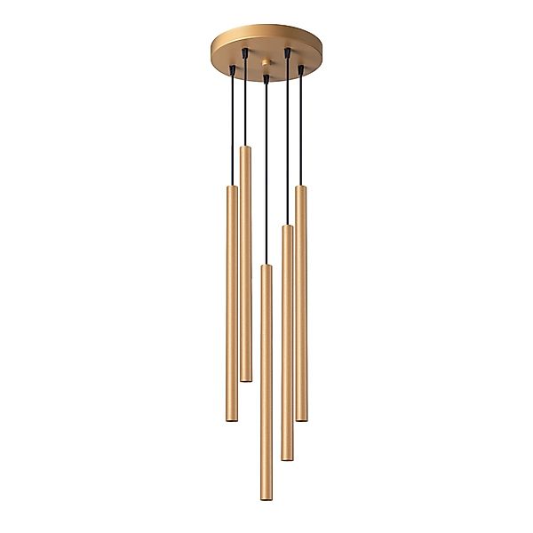 Sollux Lighting Pendelleuchten Pastelo 5P Golden günstig online kaufen