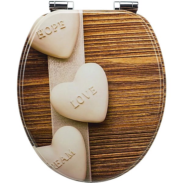 Sanfino WC-Sitz „Hearts“ hochwertiger Toilettendeckel mit günstig online kaufen