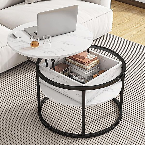 LuxusKollektion Couchtisch Runder höhenverstellbarer Couchtisch mit günstig online kaufen