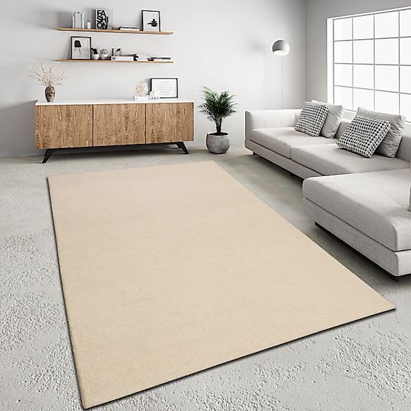 my home Wollteppich Gabbo Natur, Handweb günstig online kaufen