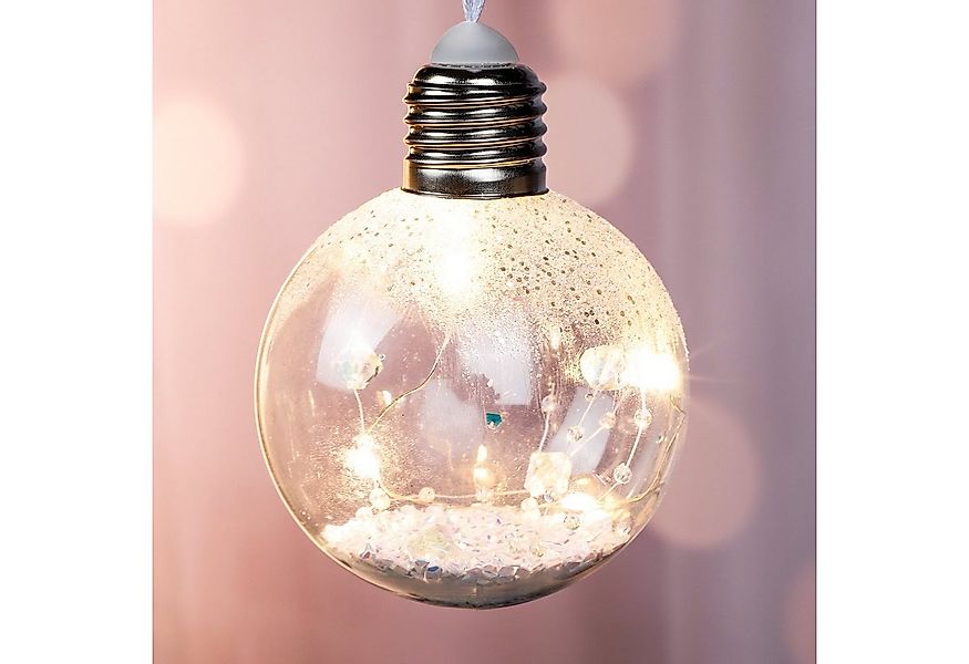 Mojawo Lichtervorhang 3er LED Deko Glühbirne Lichtkugel Dekokugel Kugellamp günstig online kaufen