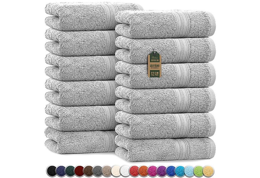 NatureMark Gästehandtuch Gästetuch 500gsm, 100% Baumwolle (12-St), Gästehan günstig online kaufen