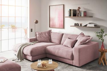 KAWOLA Ecksofa MADELINE, Sofa Cord Longchair günstig online kaufen