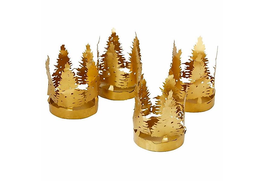 Mirabeau Windlicht Teelichthalter 4er Set Ismerie antikmessing (4er Set, 4e günstig online kaufen