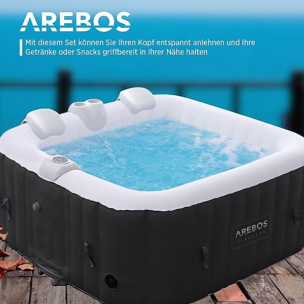 Arebos Whirlpoolkopfstütze Set 2 Nackenkissen & günstig online kaufen