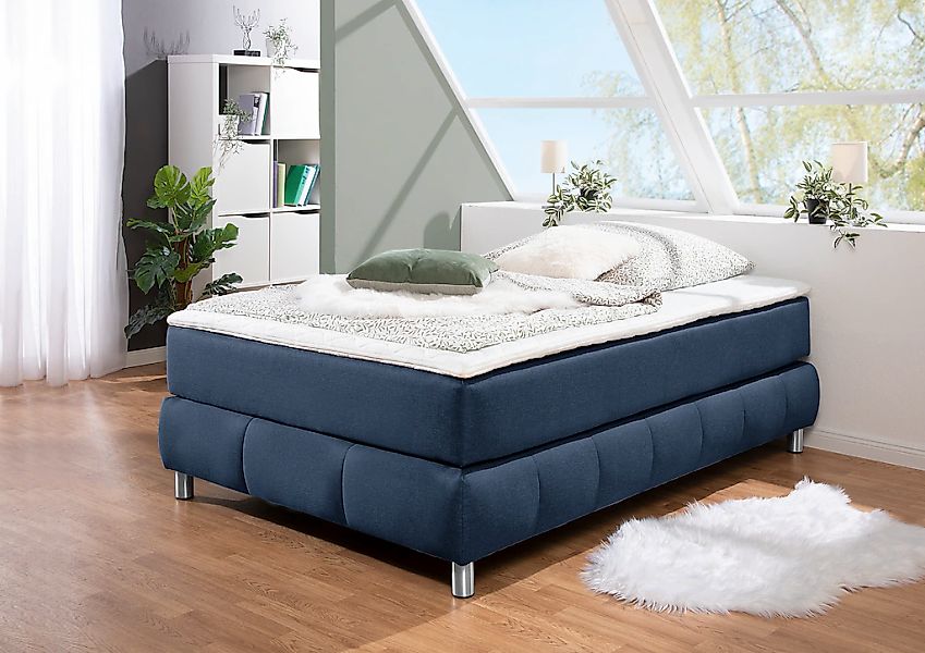 Home affaire Boxspringbett "Salo" Ohne Kopfteil, inkl. Topper, auch in Über günstig online kaufen