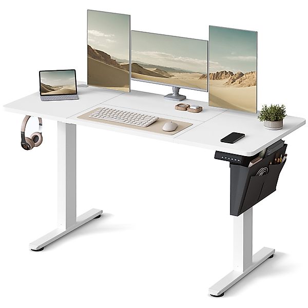 SONGMICS Schreibtisch Höhenverstellbarer elektrisch, 120/140/160/180 cm, günstig online kaufen