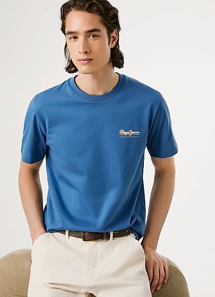 Pepe Jeans T-Shirt "MILON TEE" mit geripptem Rundhals günstig online kaufen