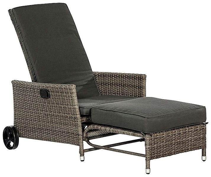 MERXX Gartensessel "Komfort Deckchair", (4-tlg.), Stahl/Kunststoff, inkl. A günstig online kaufen