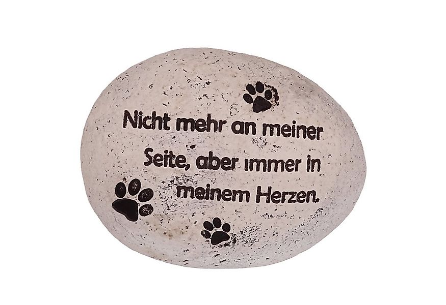 Logbuch-Verlag Dekofigur Gedenkstein mit Pfoten und Spruch Erinnerung an Hu günstig online kaufen