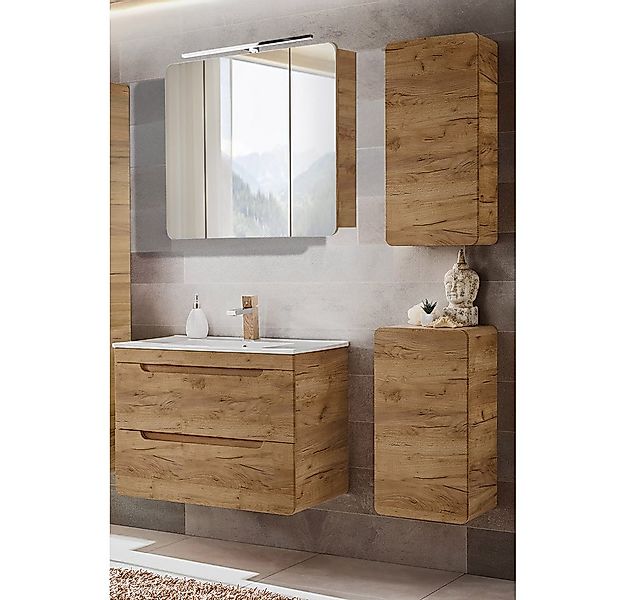 Lomadox Badmöbel-Set LUTON-56-CRAFT, (Spar-Set, 4-St), Badmöbel Set in Wota günstig online kaufen