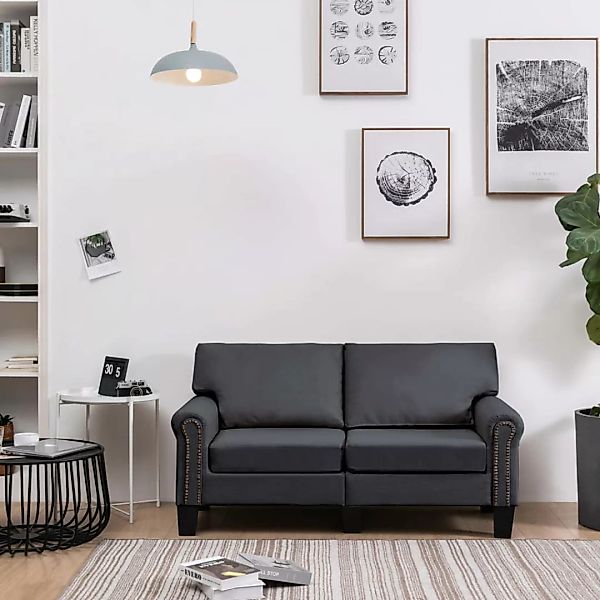 2-sitzer-sofa Dunkelgrau Stoff günstig online kaufen