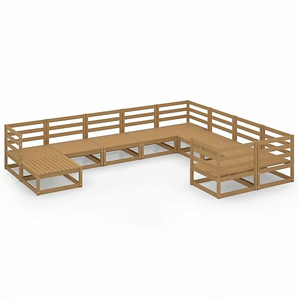 vidaXL 10-tlg Garten-Lounge-Set Massivholz Kiefer Modell 28 günstig online kaufen