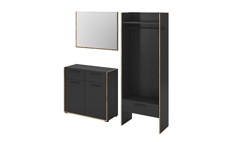 Garderobenkombination 3-teilig  Bueno ¦ grau ¦ Maße (cm): B: 180 H: 189 Gar günstig online kaufen