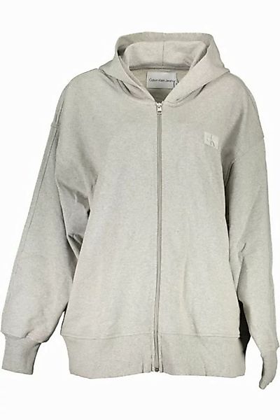 Calvin Klein Jeans Sweatshirt Damen Kapuzen-Sweatshirt Grau: Nachhaltiger S günstig online kaufen