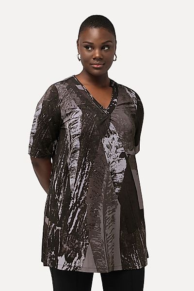 Ulla Popken T-Shirt Slinkyshirt A-Linie Zierfalte günstig online kaufen