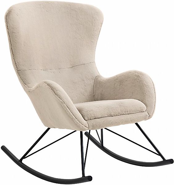 SalesFever Schaukelstuhl "Komfortabel entspannen" () in Lammfelloptik günstig online kaufen