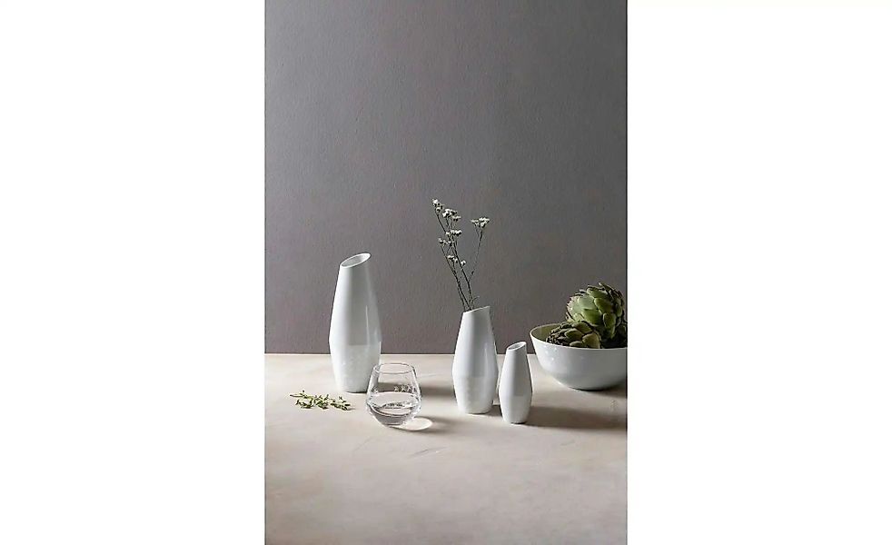 JOOP! Vase   ¦ weiß ¦ Kunstleder ¦ Maße (cm): B: 9,9 H: 25 Accessoires > Va günstig online kaufen