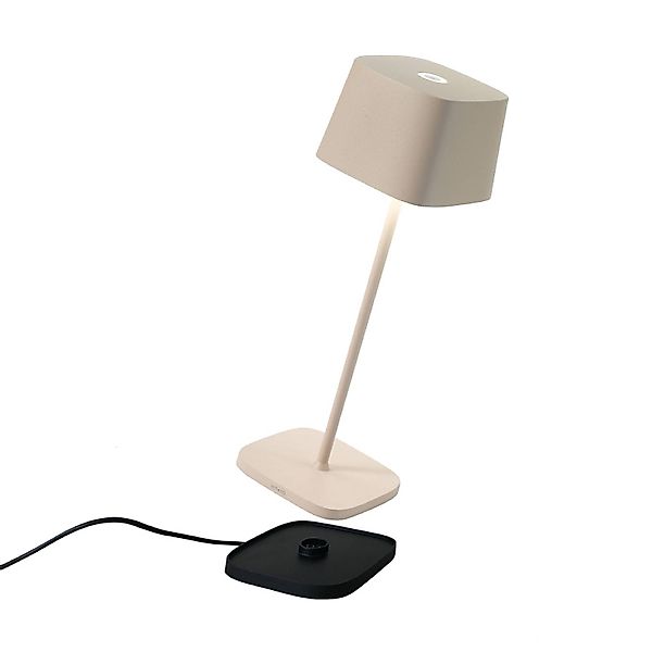 Zafferano Ofelia 3K Akku-Tischlampe IP65 sand günstig online kaufen