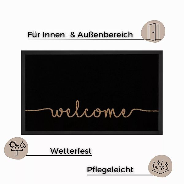 HANSE Home Fußmatte »Cozy Welcome, Türmatte«, rechteckig, 5 mm Höhe, Waschb günstig online kaufen