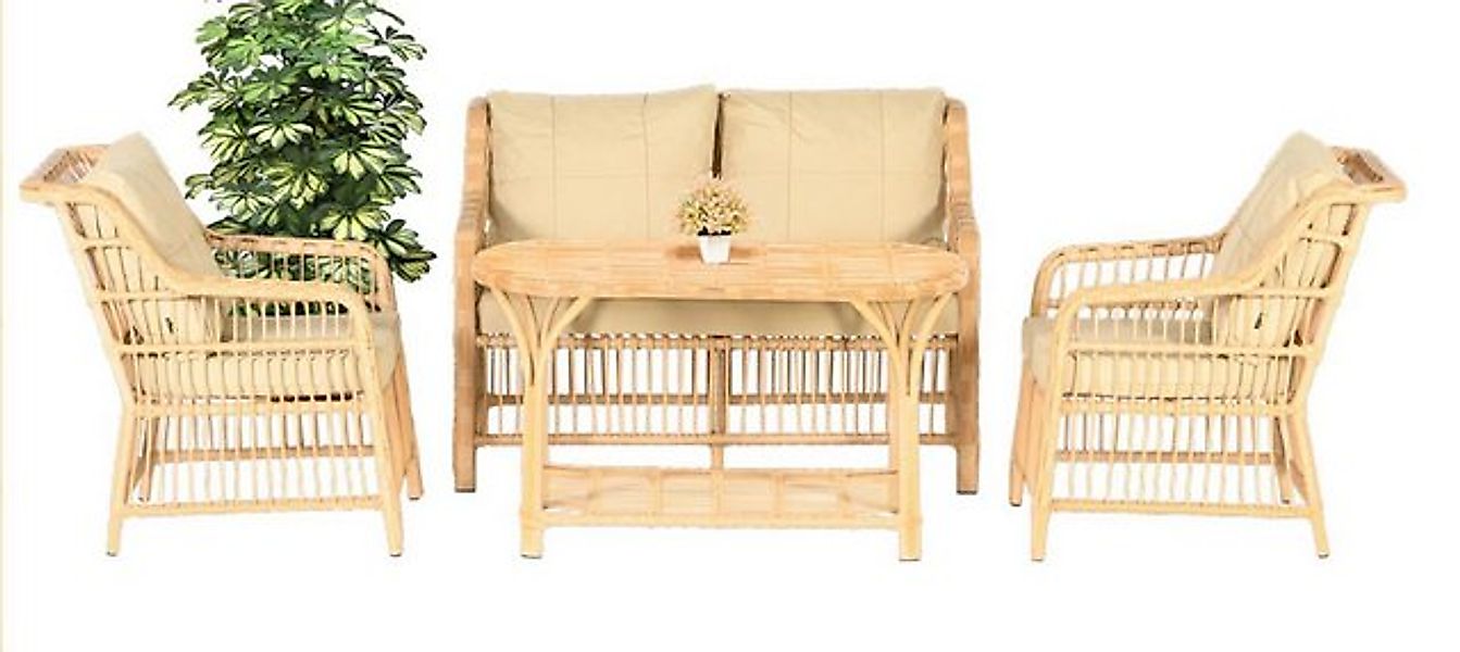Xlmoebel Gartensofa Gartenmöbel 2+1+1 Sitzer + Couchtisch Sitzmöbel für den günstig online kaufen