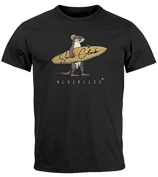 Neverless Print-Shirt Herren T-Shirt California Surfing günstig online kaufen