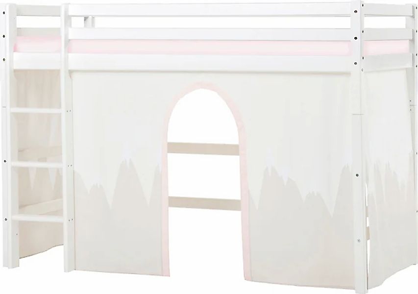 Hoppekids Hochbett "Winter Wonderland" 90x200cm mit Vorhang & Matratze", (S günstig online kaufen