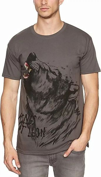 coole-fun-t-shirts Print-Shirt KINGS OF LEON T-Shirt Wolf Howl Grau Herren günstig online kaufen