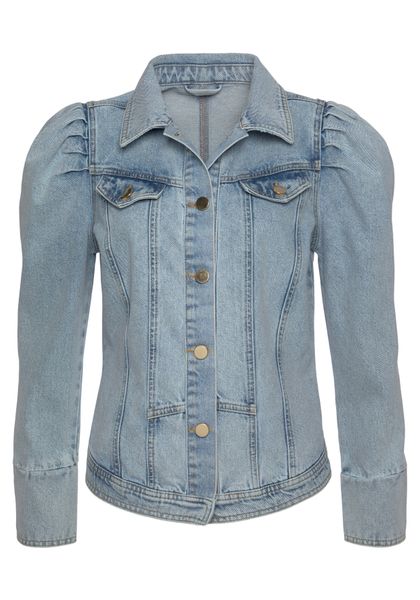 Vivance Jeansjacke mit Puffärmeln und Knöpfen, Ziertaschen, Denim günstig online kaufen