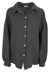 Seasons of April Hemdbluse Oversized Musselinbluse günstig online kaufen