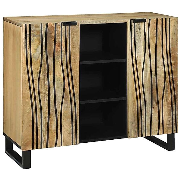 vidaXL Sideboard Braun 90 x 33 x 75 cm massives Mangoholz 4017964 günstig online kaufen