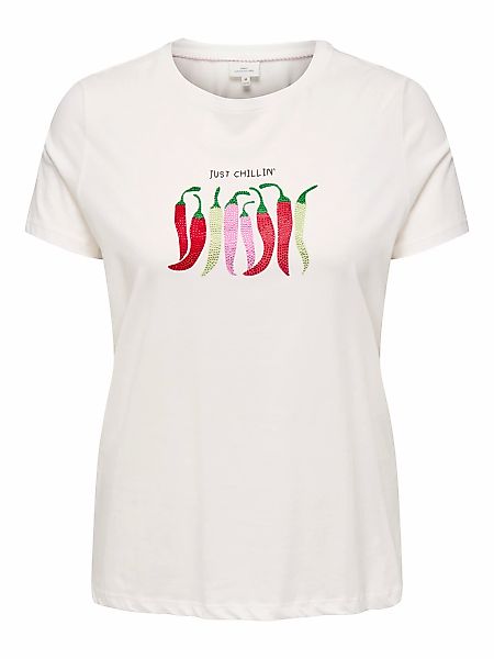 ONLY CARMAKOMA Kurzarmshirt "CARKITA LIFE SS FOOD JEANS TEE JRS" günstig online kaufen