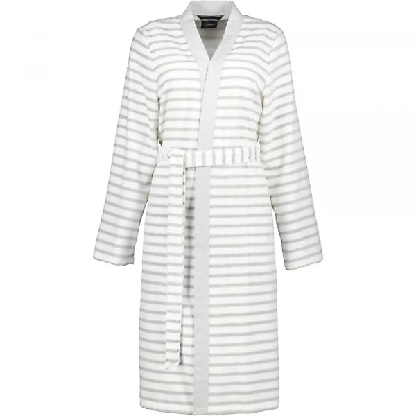 Cawö - Damen Bademantel Kimono Breton 6595 - Farbe: silber - 76 - M günstig online kaufen