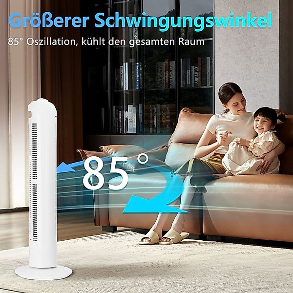 Aigostar Turmventilator Leise Tower Ventilator, 85° günstig online kaufen