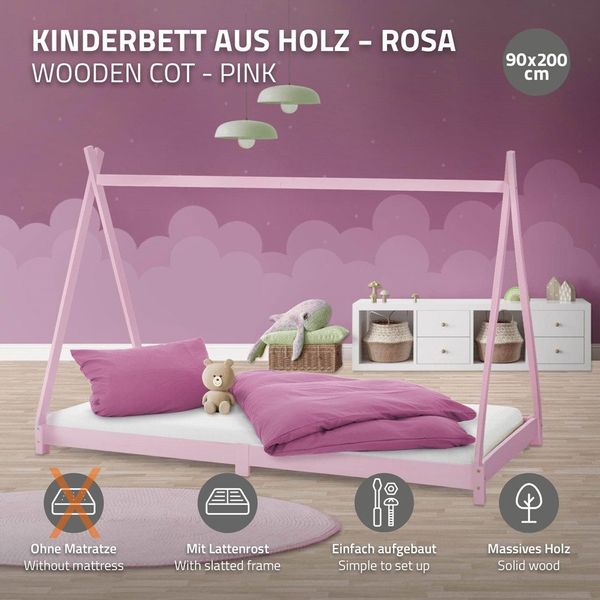 ML-DESIGN Spielbett Hausbett Tipi Zeltbett inkl. günstig online kaufen