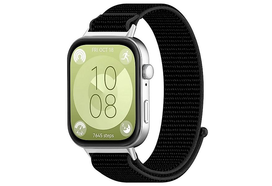 Wigento Smartwatch-Armband Für Huawei Watch Fit 4 / 4 Pro / 3 Nylon Klettve günstig online kaufen