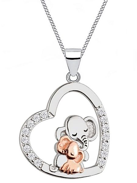 Goldene Hufeisen Kette mit Anhänger Halskette Rosegold Silber Herz Elefant günstig online kaufen
