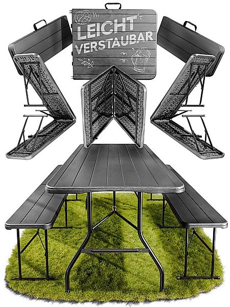 ONDIS24 Bierzeltgarnitur Sitzbank Lena mit Bierbänken Campingtischgarnitur, günstig online kaufen