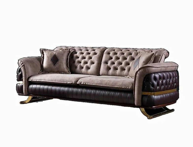 JVmoebel 3-Sitzer Dreisitzer Design Sofa 3 Sitzer Couchen Textil Chesterfie günstig online kaufen