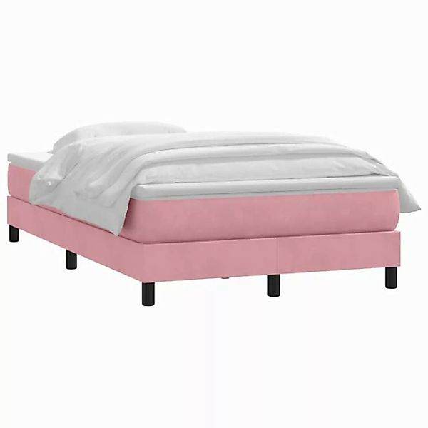 vidaXL Bett Boxspringbett mit Matratze Rosa 120x210 cm Samt günstig online kaufen