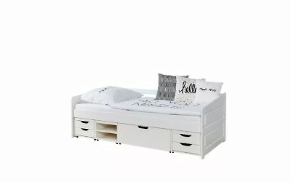 TICAA Sofabett Micki 90x200 Buche Weiß weiß Gr. 90 x 200 günstig online kaufen