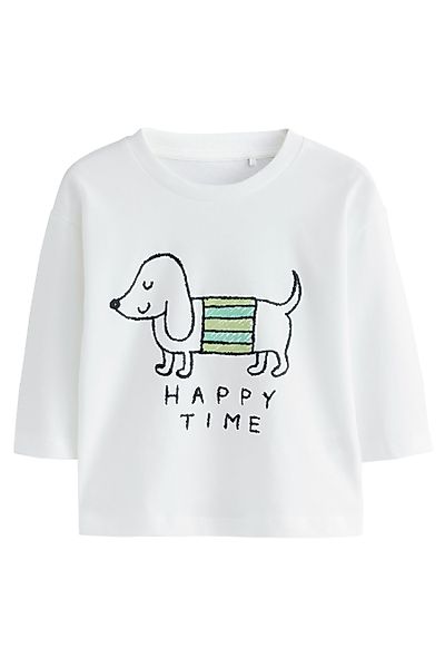 Next Langarmshirt Langarmshirt mit Grafikprint (1-tlg) günstig online kaufen