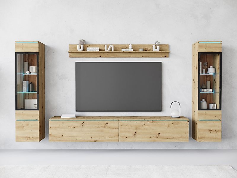 INOSIGN Wohnwand "VERA II" Komplett-Set, 4 tlg. Mediawand 260 cm, Vitrine m günstig online kaufen