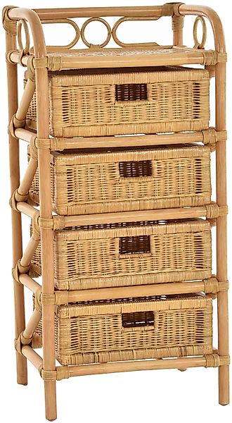 Krines Home Badregal Rattan Standregal Kommode günstig online kaufen