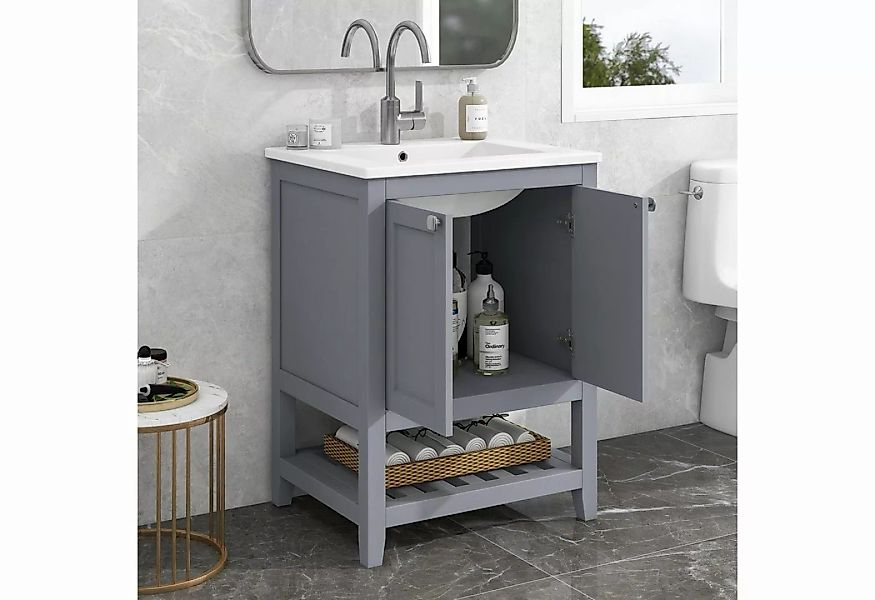 OKWISH Waschbeckenunterschrank Badezimmerschrank, mit Unterschrank 60cm mit günstig online kaufen